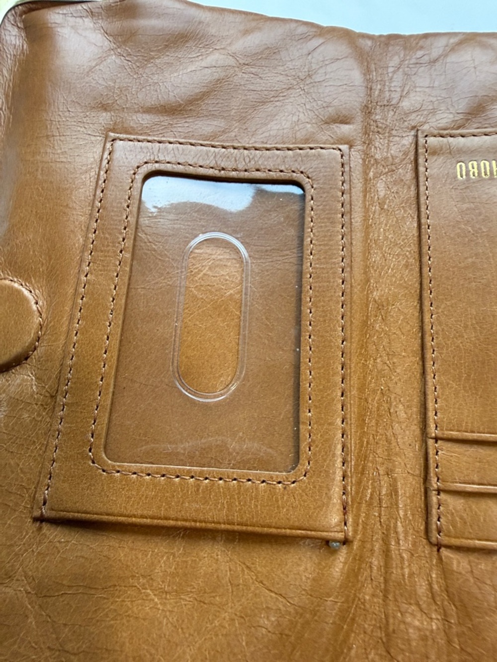 HOBO Embossed Studded Clutch Wallet - Brown - Picture 6 of 11